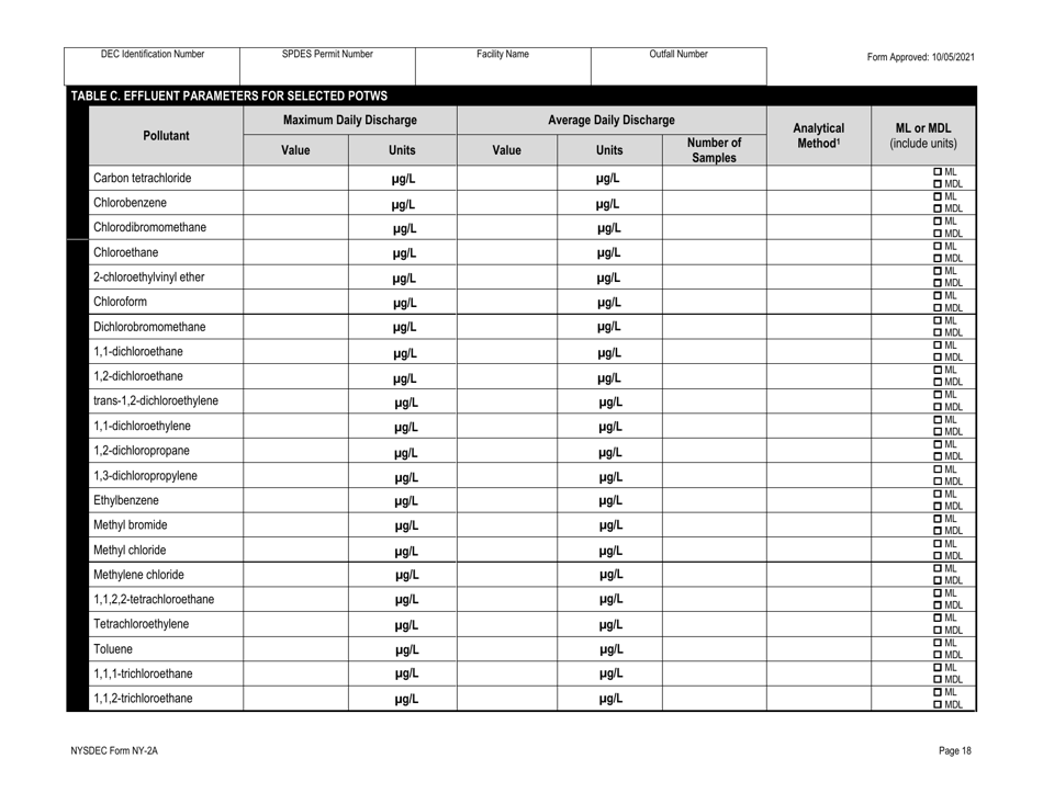 DEC Form NY-2A Application for Spdes Permit to Discharge Wastewater - New and Existing Publicly Owned Treatment Works - New York, Page 30