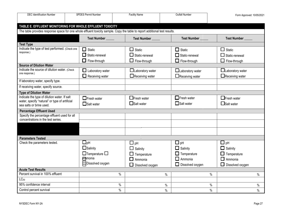 DEC Form NY-2A Application for Spdes Permit to Discharge Wastewater - New and Existing Publicly Owned Treatment Works - New York, Page 39