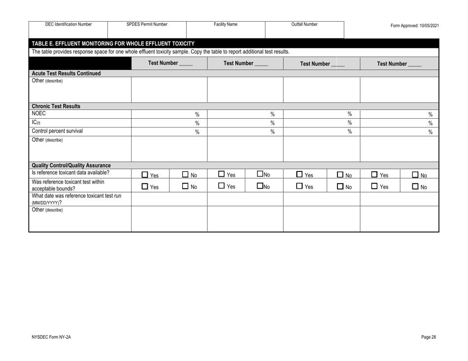 DEC Form NY-2A Application for Spdes Permit to Discharge Wastewater - New and Existing Publicly Owned Treatment Works - New York, Page 40