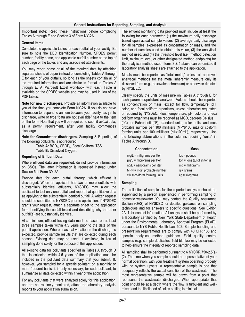 DEC Form NY-2A Application for Spdes Permit to Discharge Wastewater - New and Existing Publicly Owned Treatment Works - New York, Page 8