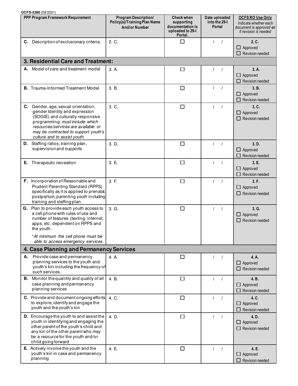 Form OCFS-5380 - Fill Out, Sign Online and Download Printable PDF, New ...