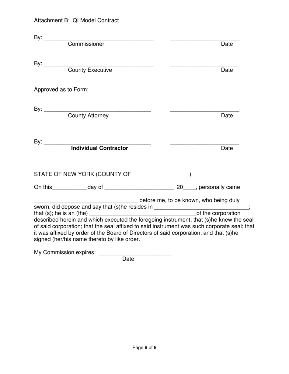 Attachment B Download Printable PDF or Fill Online Agreement for ...