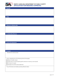 Application for Research Approval - North Carolina, Page 7