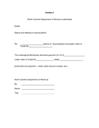 Irrevocable Letter of Credit Template - North Carolina, Page 5