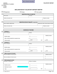 Form SJ-1086A Declaration by Voluntary Deposit Debtor - Quebec, Canada, Page 4