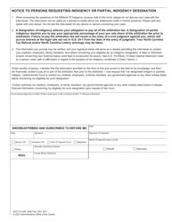 Form AOC-CV-226 Civil Affidavit of Indigency - North Carolina, Page 2