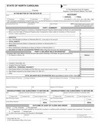Document preview: Form AOC-E-506 Account - North Carolina