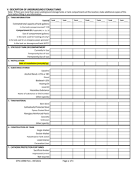 Form SFN-10980 Notification for Underground Storage Tanks - North Dakota, Page 2