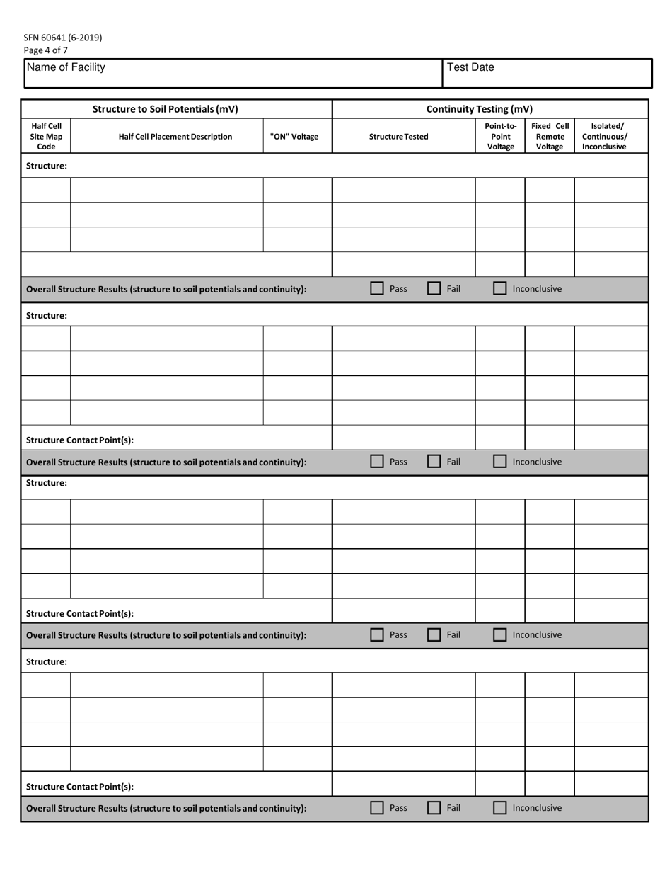 Form SFN60641 Ust Cathodic Protection System Evaluation Galvanic (Sacrificial Anode) Type - North Dakota, Page 4