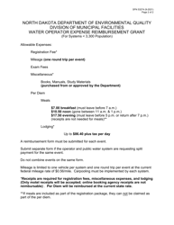 Form SFN53274 Operator Expense Reimbursement - North Dakota, Page 2
