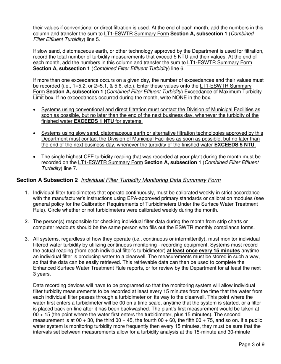 Form SFN54272 Long Term 1 - Enhanced Surface Water Treatment Rule Summary - North Dakota, Page 5