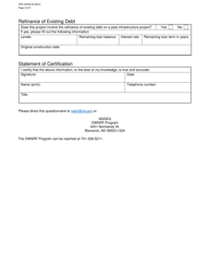 Form SFN54458 Questionnaire to Rank Projects for Potential Financial Assistance Through the Drinking Water State Revolving Fund (Dwsrf) Program - North Dakota, Page 4