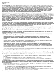 Form SFN615 Medicaid Program Provider Agreement - North Dakota, Page 2