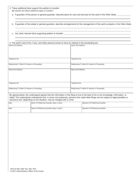 Form AOC-E-350 Petition to Transfer Incompetency Proceeding and Guardianship to Another State - North Carolina, Page 2