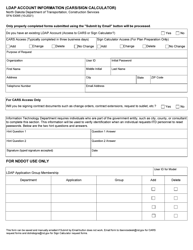 Form SFN53085 Ldap Account Information (Cars/Sign Calculator) - North Dakota, Page 2
