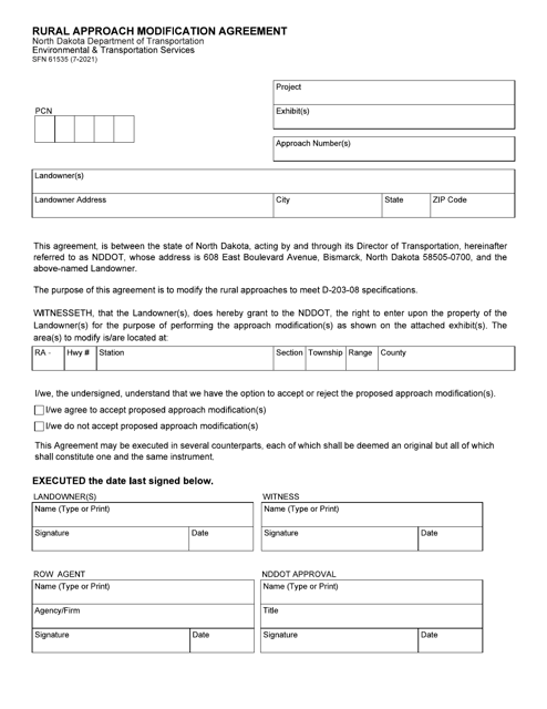 Form SFN61535  Printable Pdf