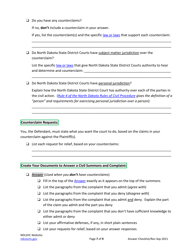 Answering a Civil Summons and Complaint Checklist - North Dakota, Page 7