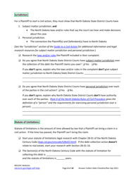 Answering a Debt Collection Summons and Complaint Checklist - North Dakota, Page 3