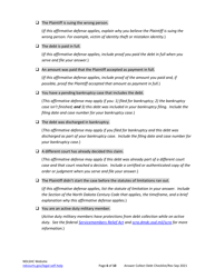Answering a Debt Collection Summons and Complaint Checklist - North Dakota, Page 6