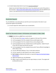 Answering a Debt Collection Summons and Complaint Checklist - North Dakota, Page 8