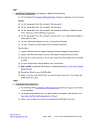 Answering a Debt Collection Summons and Complaint Checklist - North Dakota, Page 9