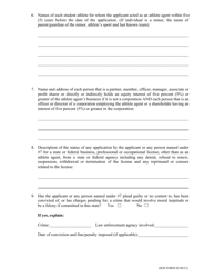 SOS Form 92 Application for Registration of Athlete Agent - Oklahoma, Page 2