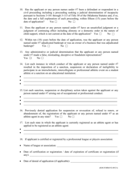 SOS Form 92 Application for Registration of Athlete Agent - Oklahoma, Page 3