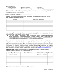 Application for Scientific Collector&#039;s Permit - Oklahoma, Page 4