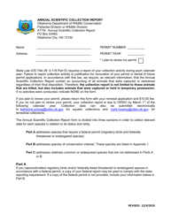 Application for Scientific Collector&#039;s Permit - Oklahoma, Page 6