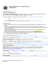 Temporary Sales License - Nonprofit Type 2 - Oregon, Page 4