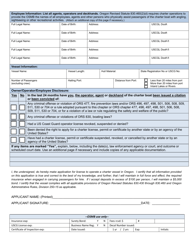 Charter Vessel License Application - Oregon, Page 3