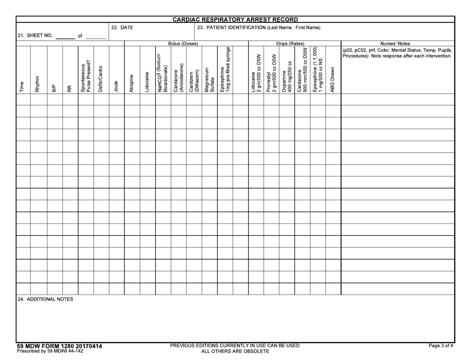59 MDW Form 1280 Cardiac Respiratory Arrest Record, Page 3