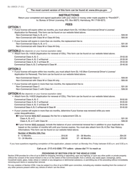 Form DL-100CD Application for Revision/Return of Cdl Classification - Pennsylvania, Page 2
