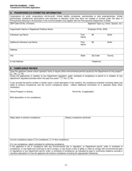 Form 8000-PM-OOGM0009 Transferee/Co-permittee Application for an Erosion and Sediment Control General Permit (Escgp) for Earth Disturbance Associated With Oil and Gas Exploration, Production, Processing, or Treatment Operations or Transmission Facilities - Pennsylvania, Page 2