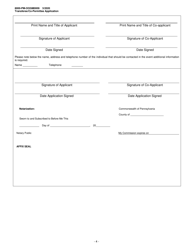 Form 8000-PM-OOGM0009 Transferee/Co-permittee Application for an Erosion and Sediment Control General Permit (Escgp) for Earth Disturbance Associated With Oil and Gas Exploration, Production, Processing, or Treatment Operations or Transmission Facilities - Pennsylvania, Page 4
