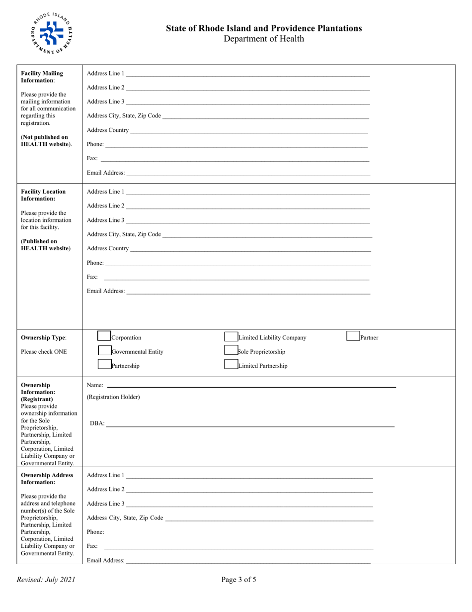 Application for Registration for Radiation Physics Services - Rhode Island, Page 3