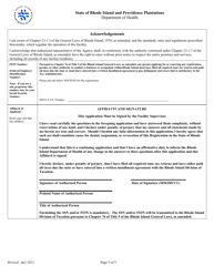 Application for Registration for Radiation Physics Services - Rhode Island, Page 5
