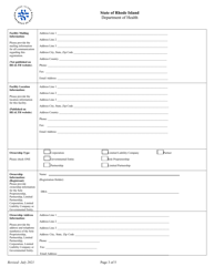 Application for Registration for Srf Diagnostic X-Ray Equipment Facility - Rhode Island, Page 3