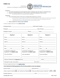 Form C-42 (LB-0382) &quot;Agreement Between Employer/Employee Choice of Physician&quot; - Tennessee