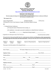 Form C-40 (LB-0381) &quot;Request for Mediation (For Injuries Prior to 7/1/2014 Only)&quot; - Tennessee