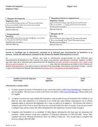 Form LB1095 Petition for Benefit Determination - Tennessee (English/Spanish), Page 7