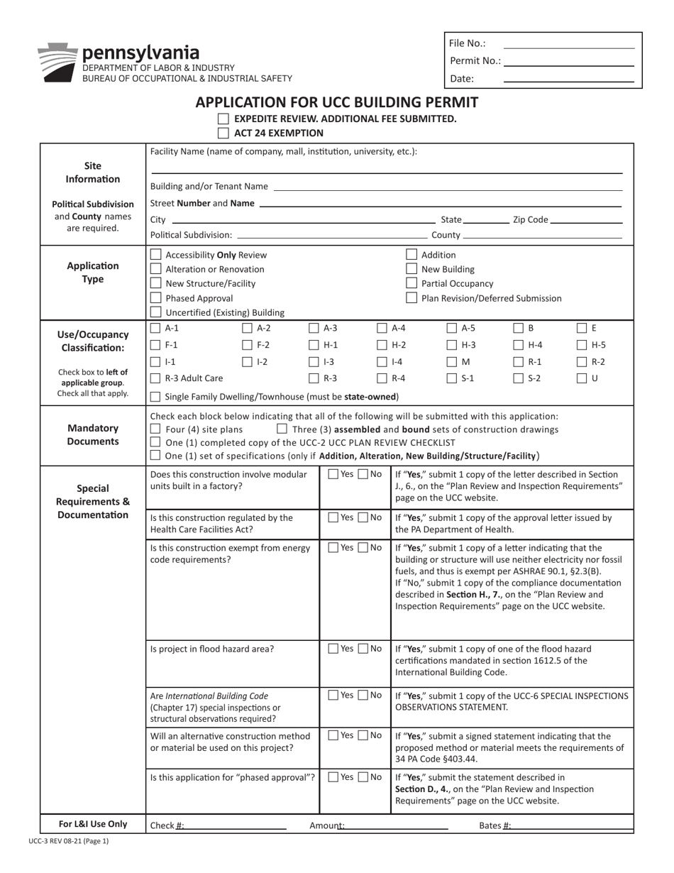 Form UCC3 Download Fillable PDF or Fill Online Application for Ucc