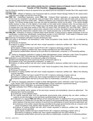 Form PWD309C Affidavit of Statutory Lien Foreclosure Sale by Licensed Vehicle Storage Facility - Texas, Page 4