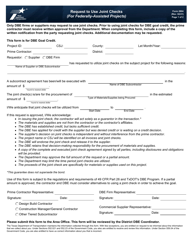 Form 2804 Request to Use Joint Checks (For Federally-Assisted Projects) - Texas