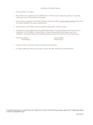 DOH Form 302-018 Bioterrorism Specimen Requisition Form - Washington, Page 2