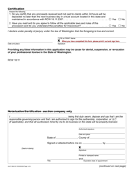 Form AUCT-682-001 Auction Company Registration Application - Washington, Page 3