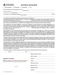 Form AUCT-682-003 Auctioneer Registration Application - Washington, Page 4