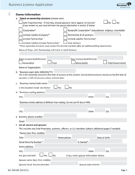 Form BLS700 028 Business License Application - Washington, Page 3
