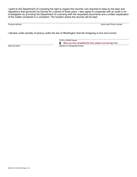 Form RE-620-072 Designated Broker Closing Firm/ branch Affidavit - Washington, Page 2