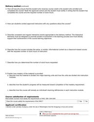 Form BPD-600-002B Real Estate Distance Education Delivery Method Application - Washington, Page 2